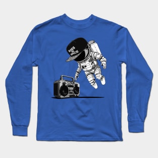 Bass in Space -  Astronaut with Boombox Long Sleeve T-Shirt